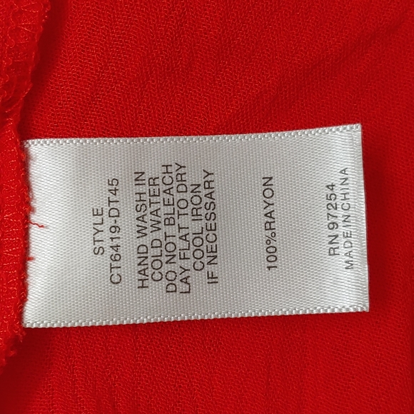 One Clothing - Red/Orange Cold Shoulder Blouse  XS - Picture 5 of 5